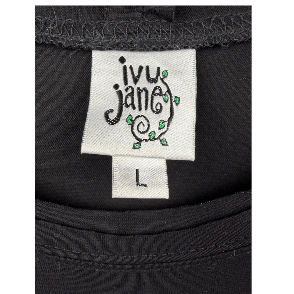 Ivy Jane Womens Brown Long Sleeve Graphic T-Shirt Heart Crown Rhinestone Large - Picture 3 of 3
